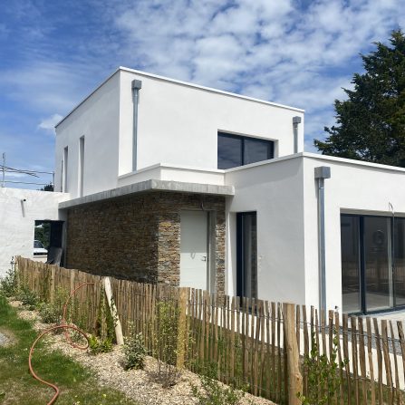 Maison individuelle - Ravalement de France 44 - façadier - enduit de façade en Charente-Maritime, Vendée, Loire-Atlantique
